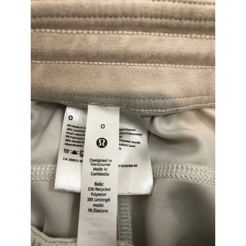 Lululemon Softstreme High-Rise Pant Women 0 Light Ivory Bone Wide Leg LW5EGTS